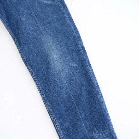 Acne Studio Bla Konst Designer Distressed Dark Skinny Straight Leg Jeans 33x32 - Picture 14 of 16